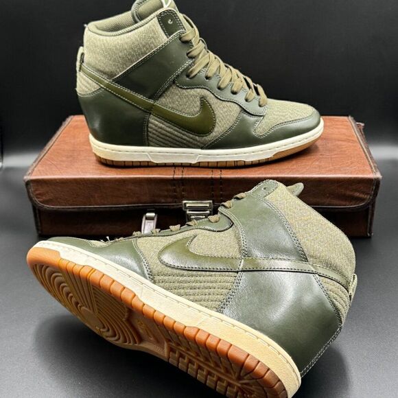 Nike Wmns Dunk Sky Hi Wedge - Khaki Gum - Picture 5 of 10